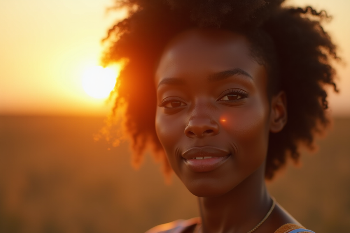 Elyorissa Makanga au lever du soleil en extérieur