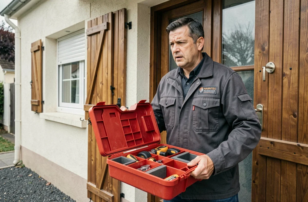 Électricien d'Erdre Élec arrivant en urgence pour un dépannage électrique près de Nantes