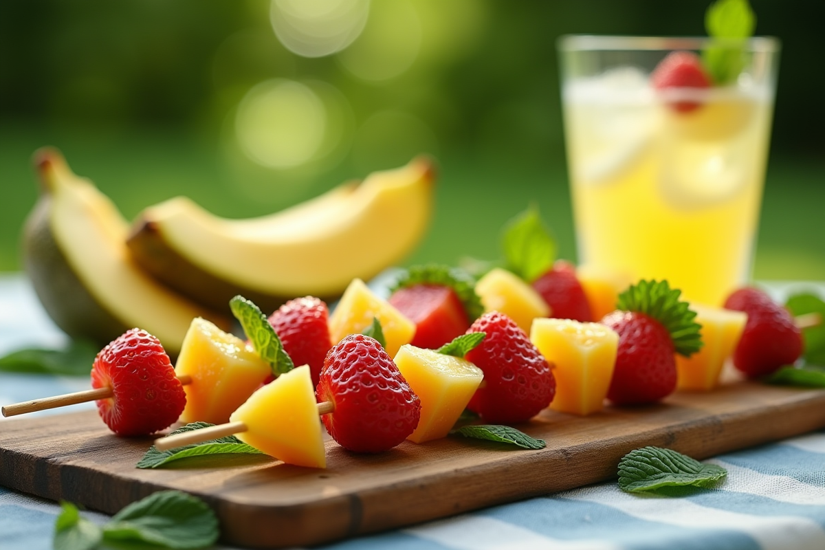 brochettes fruits