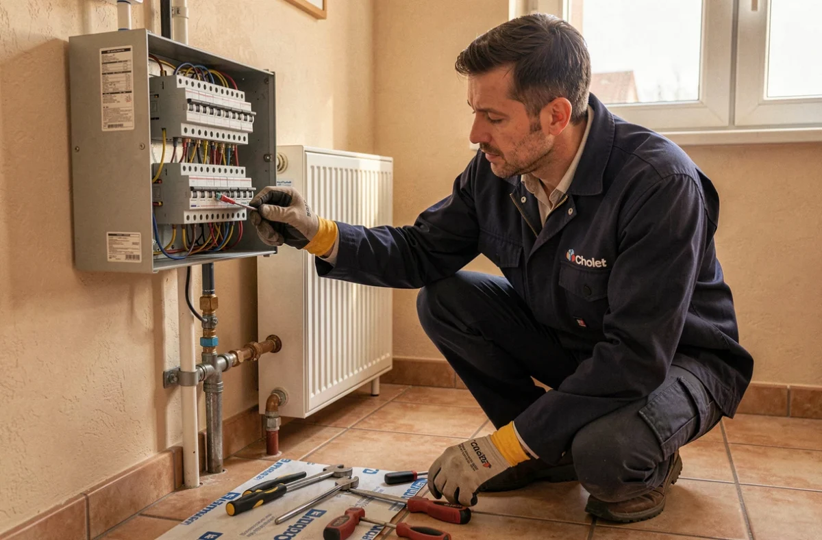 Électricien de Thermo'Elec Cholet en dépannage électrique polyvalent dans un appartement